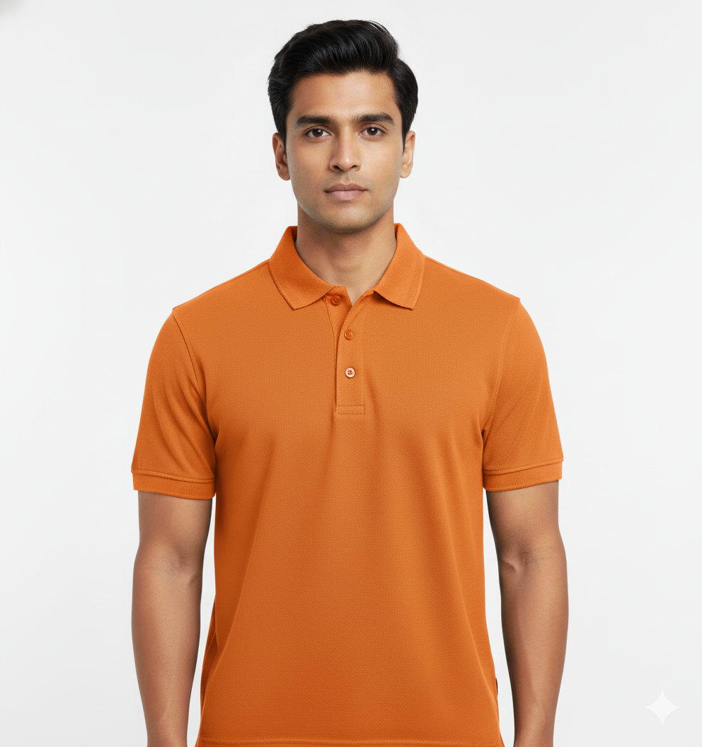 Foxy Panda Signature Polo – Sunset Orange