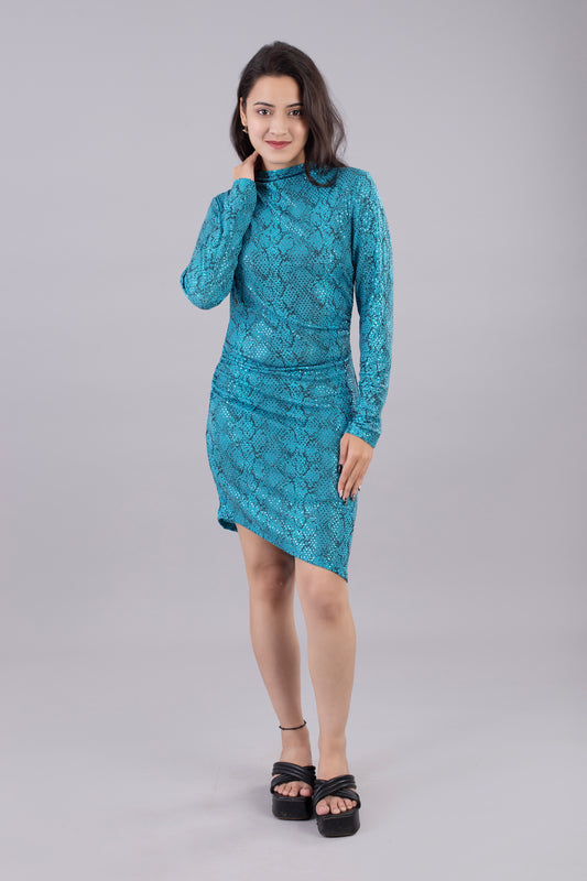 Bodycon Mini Dress (Snakeskin pattern)