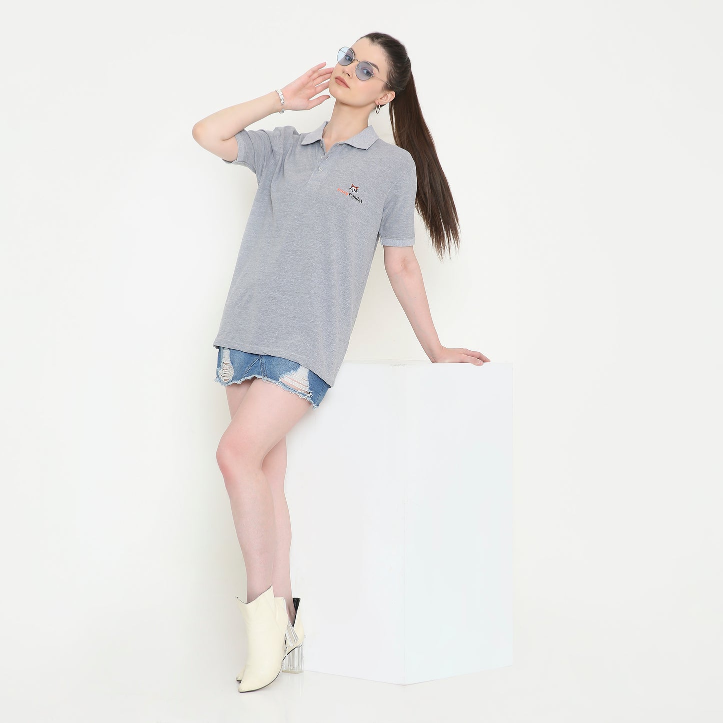 Grey Polo Tee