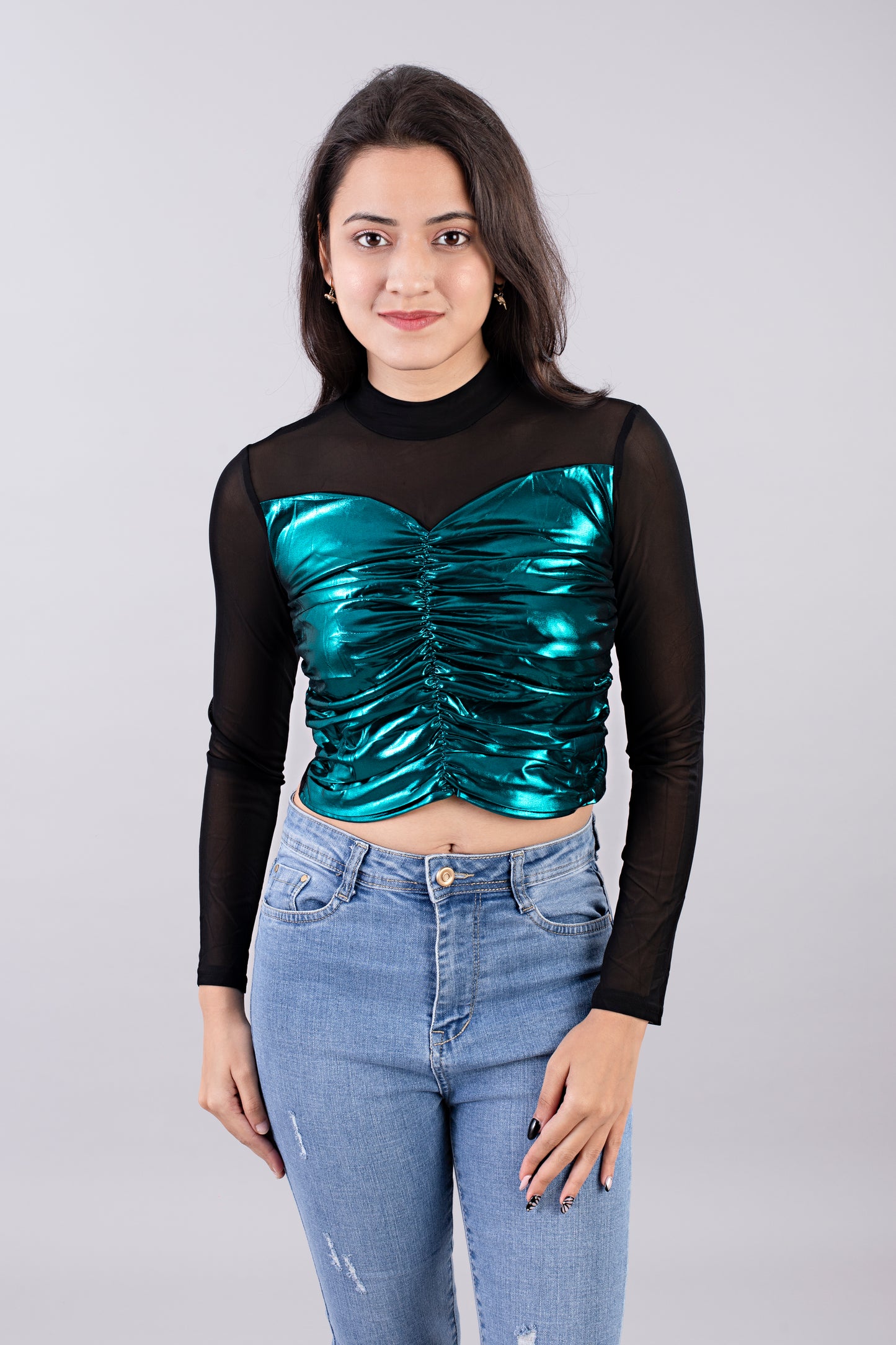 Metalic Mesh Top