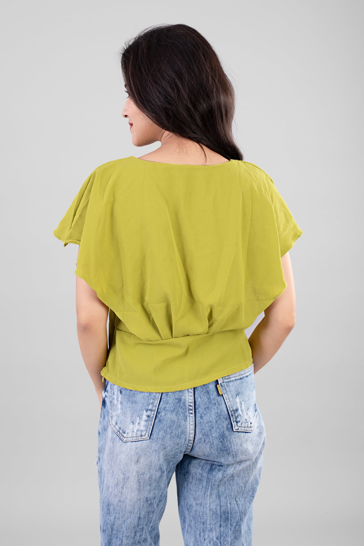 Relaxed Boyfriend Flutter Top