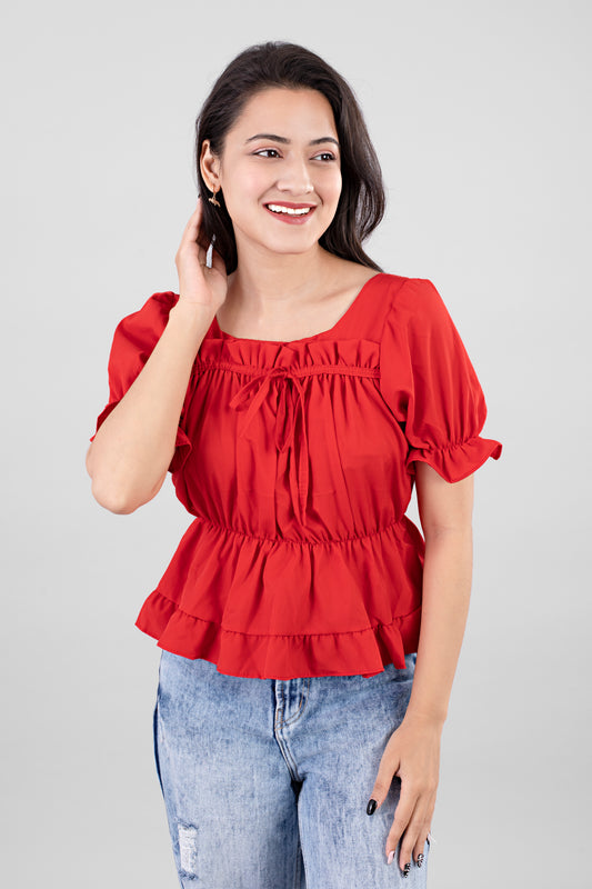 Solid Peplum