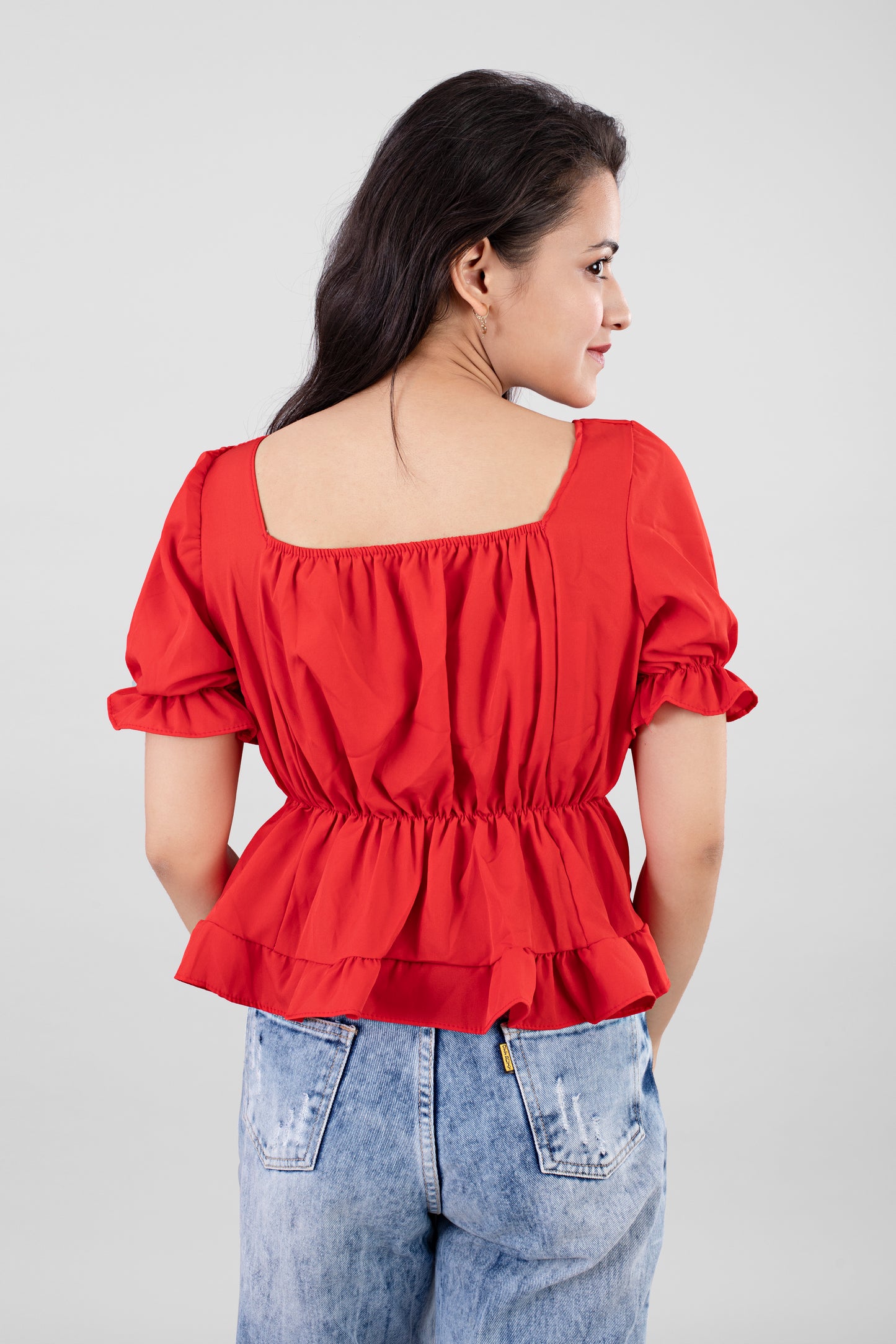 Solid Peplum