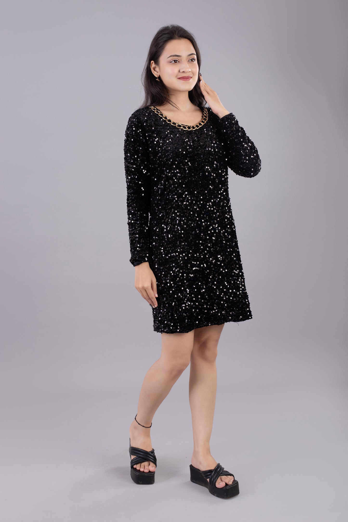 Sequins Chain Neck