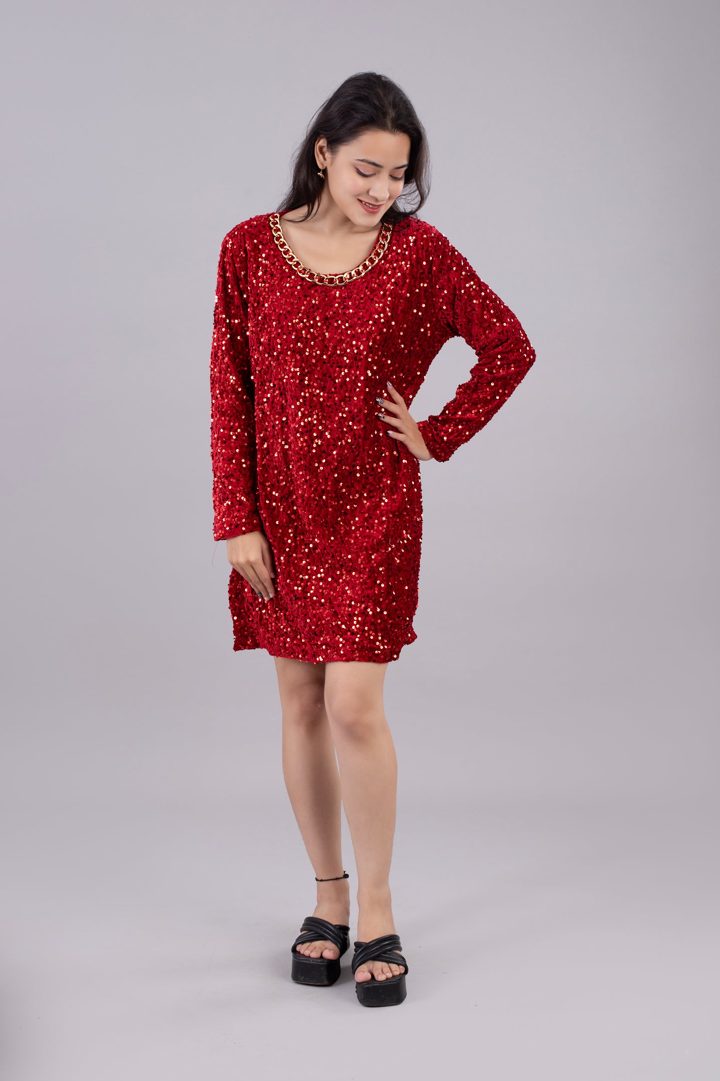 Sequins Chain Neck