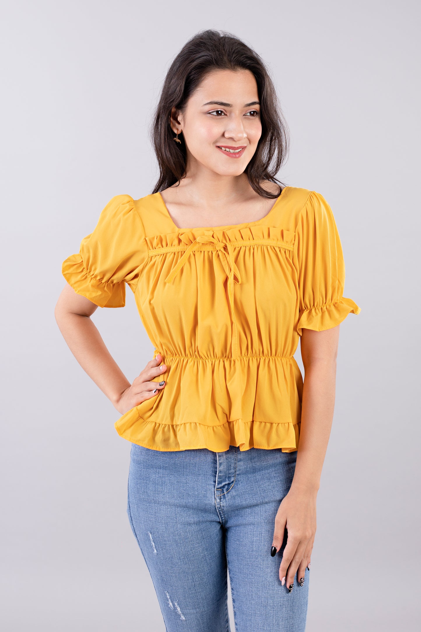 Solid Peplum