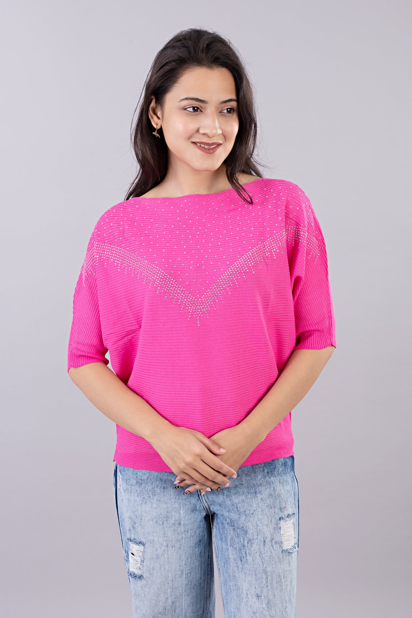 V-Shimmer Sweater