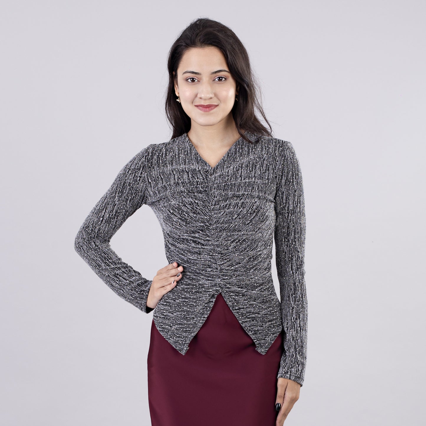 Ruched Party Shirt