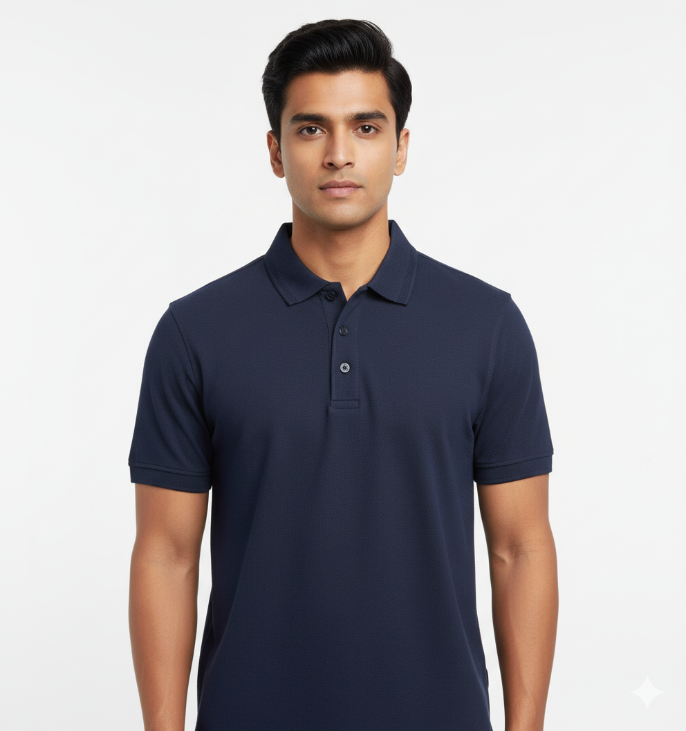 Foxy Panda Signature Polo – Ocean Navy