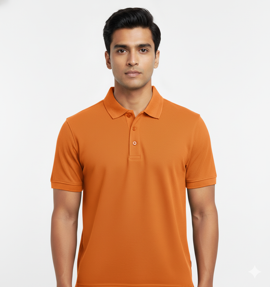 Foxy Panda Signature Polo – Sunset Orange