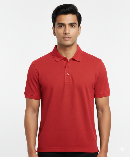 Foxy Panda Signature Polo – Ember Red