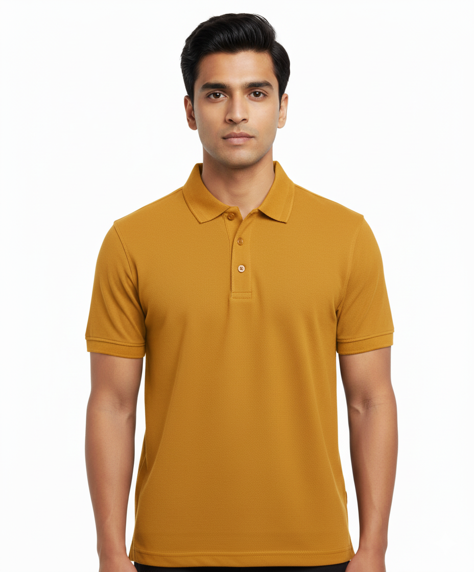 Foxy Panda Signature Polo – Golden Amber