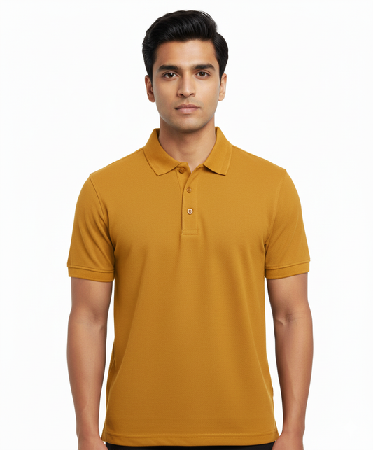 Foxy Panda Signature Polo – Golden Amber