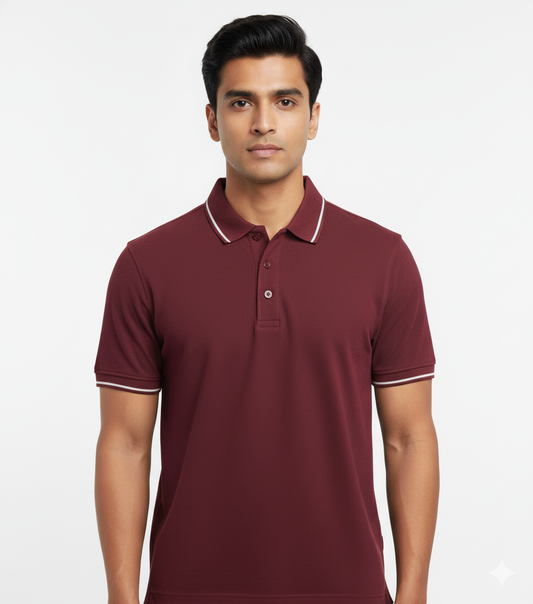Foxy Panda Signature Polo – Vintage Maroon