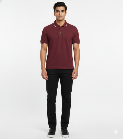 Foxy Panda Signature Polo – Vintage Maroon
