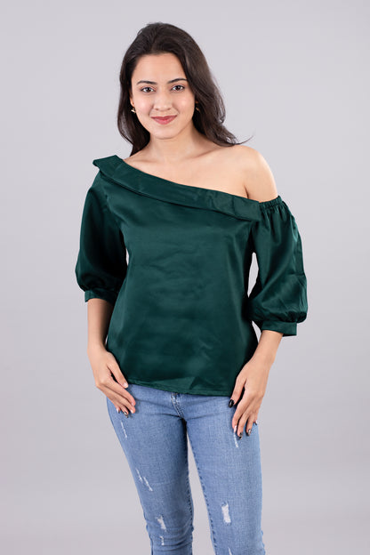 Off Shoulder Satin Dress