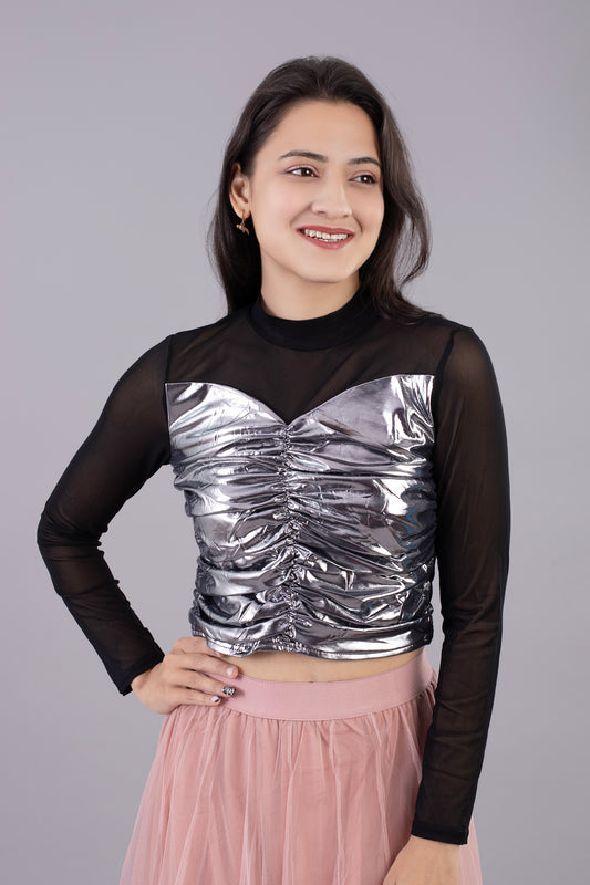 Metalic Mesh Top